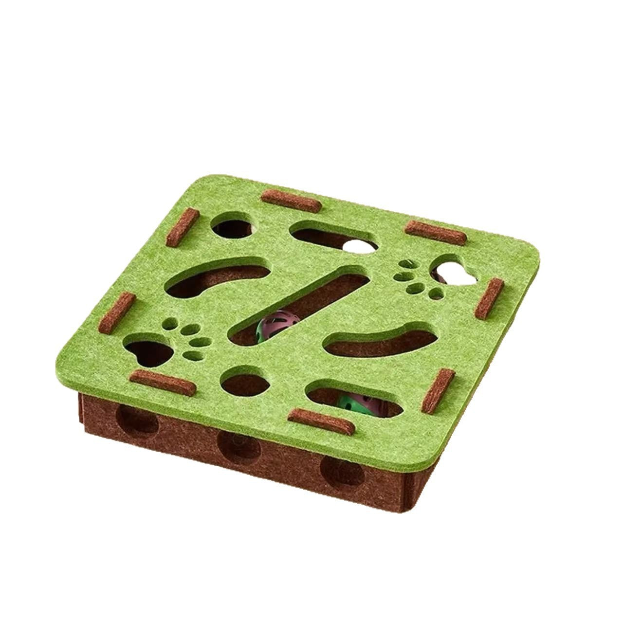 Cat toy maze hole-digging felt box