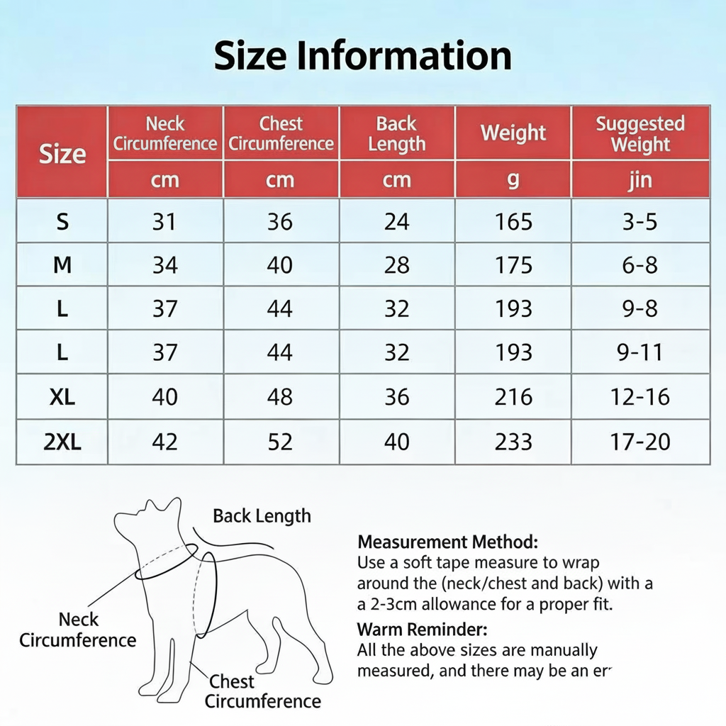 Quilted Dog Winter Coat Padded PP Cotton Windproof Pet Jacket Leash-Ready S-2XL