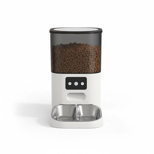 WIFI Pet Feeder – Automatic Smart Food Dispenser with Dual Bowls for Scientific Feeding & Healthy Growth of Dogs & Cats