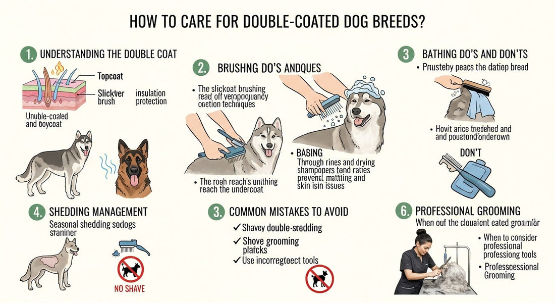 How to Care for Double-Coated Dog Breeds?