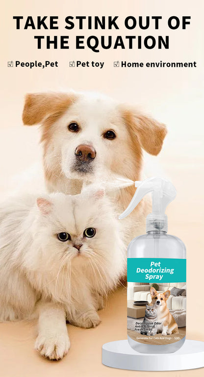 Poflab 500ml Pet Deodorizing Spray – Natural Odor Remover, Fragrance-Free, Safe for Pets & Home