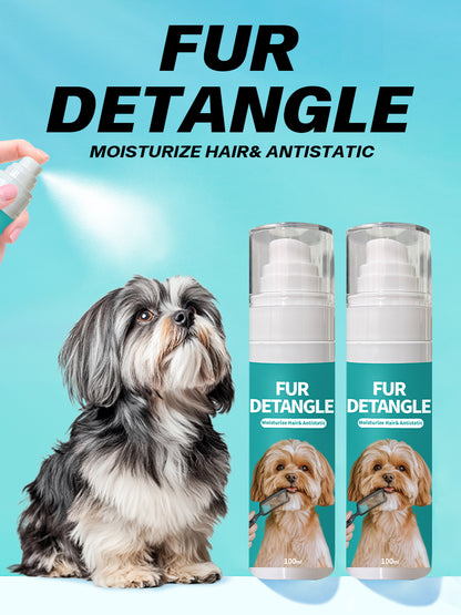 Pet Fur Detangle Spray for Dogs & Cats – 100ml Moisturizing & Antistatic Formula to Untangle Knots, Nourish & Smooth Fur