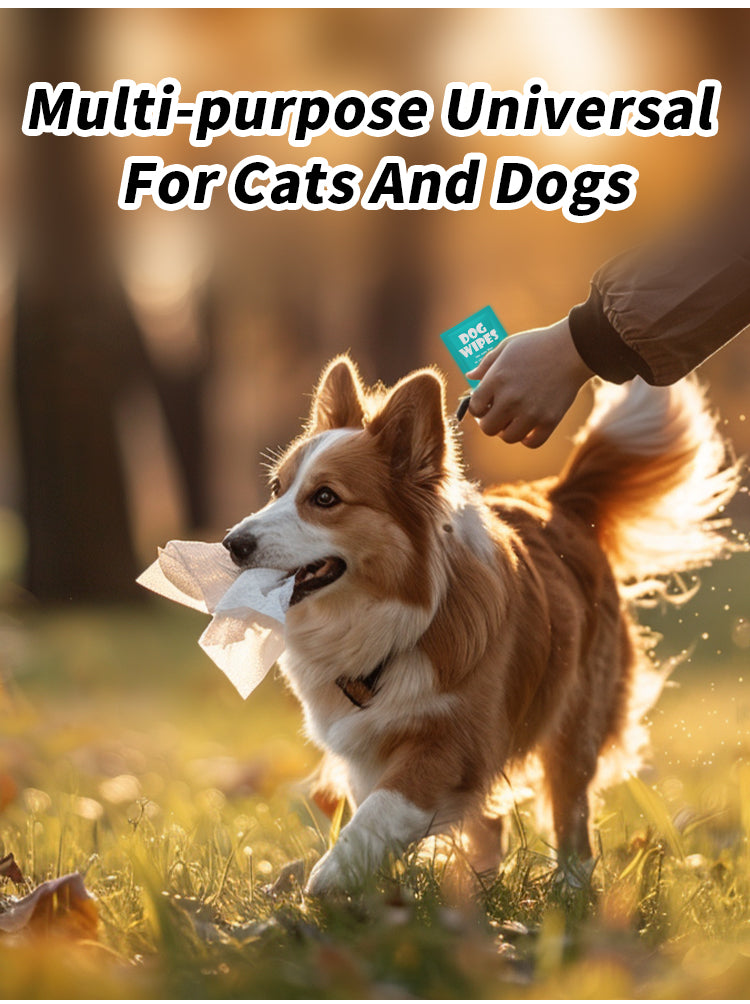 Multi-Purpose Pet Wipes for Dogs & Cats – 10 Individually Packed 7x7in Wipes, Deep Cleansing & Nourishing for Anytime, Anywhere Use