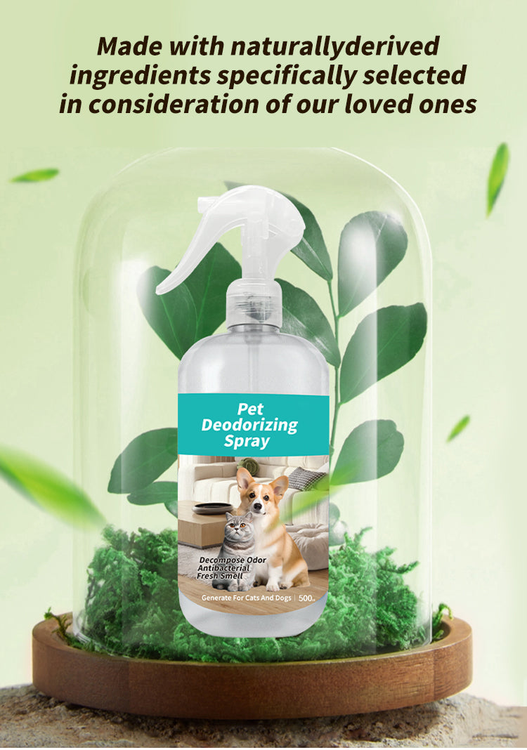 Poflab 500ml Pet Deodorizing Spray – Natural Odor Remover, Fragrance-Free, Safe for Pets & Home