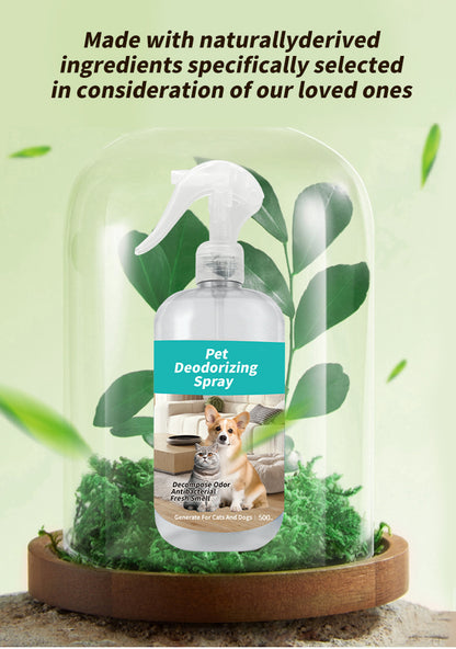 Poflab 500ml Pet Deodorizing Spray – Natural Odor Remover, Fragrance-Free, Safe for Pets & Home