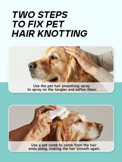 Pet Fur Detangle Spray for Dogs & Cats – 100ml Moisturizing & Antistatic Formula to Untangle Knots, Nourish & Smooth Fur