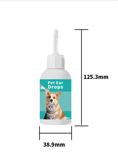 Oticbliss Pet Ear Drops for Dogs & Cats – Gentle Ear Cleaner to Remove Wax, Dirt & Debris with Silicone Bend Tip