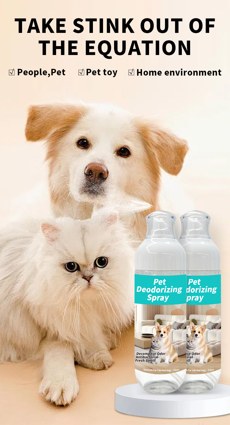 Poflab Pet Deodorizing Spray – Natural Odor Remover Safe for Pets & Home, Fragrance-Free