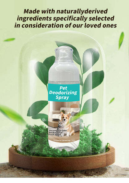 Poflab Pet Deodorizing Spray – Natural Odor Remover Safe for Pets & Home, Fragrance-Free