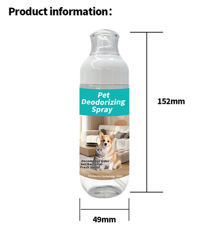 Poflab Pet Deodorizing Spray – Natural Odor Remover Safe for Pets & Home, Fragrance-Free