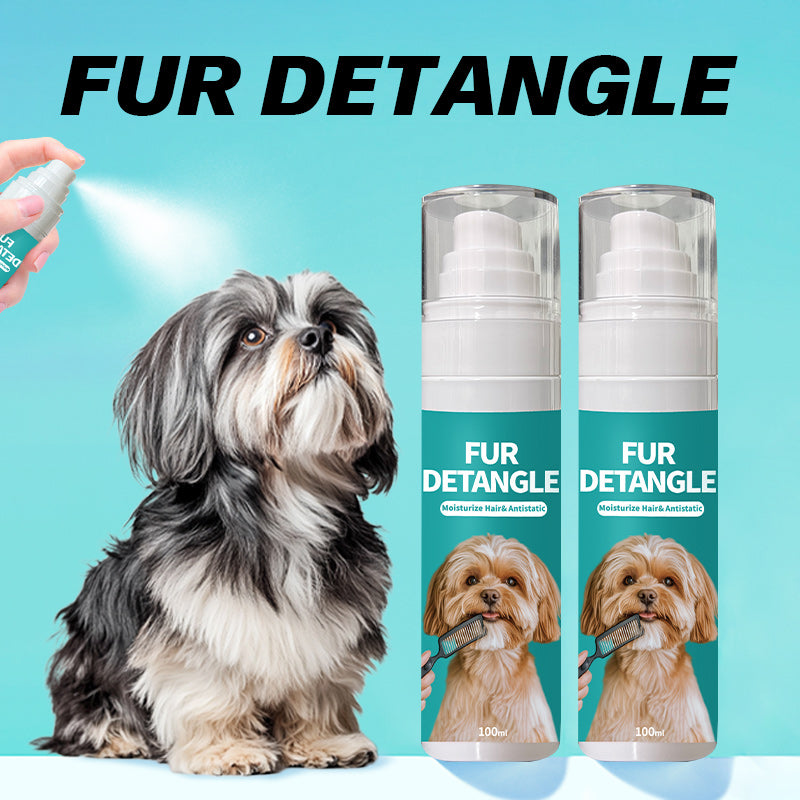 Pet Fur Detangle Spray for Dogs & Cats – 100ml Moisturizing & Antistatic Formula to Untangle Knots, Nourish & Smooth Fur