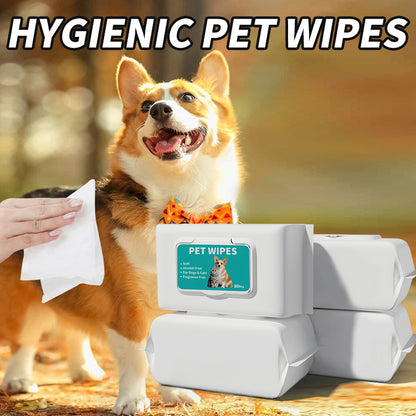 Ultra Thick Pet Wipes for Dogs & Cats – Hypoallergenic, Grape Seed Oil Infused, Alcohol-Free & Fragrance-Free