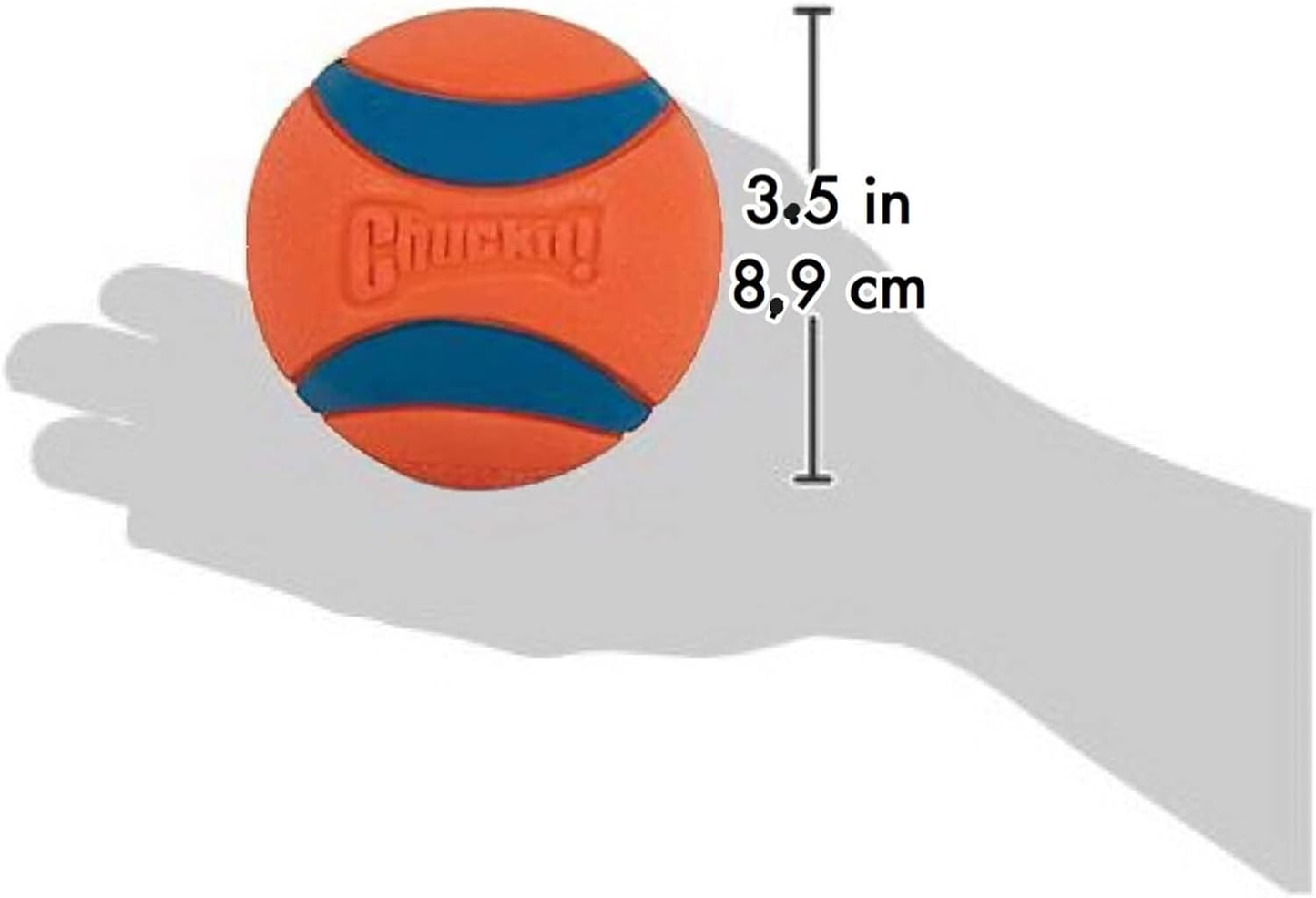 ChuckIt! Ultra Ball Dog Toy, Durable High Bounce Floating Rubber Dog Ball, Launcher Compatible Toy For Dogs, 1 Pack, Large