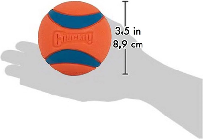 ChuckIt! Ultra Ball Dog Toy, Durable High Bounce Floating Rubber Dog Ball, Launcher Compatible Toy For Dogs, 1 Pack, Large