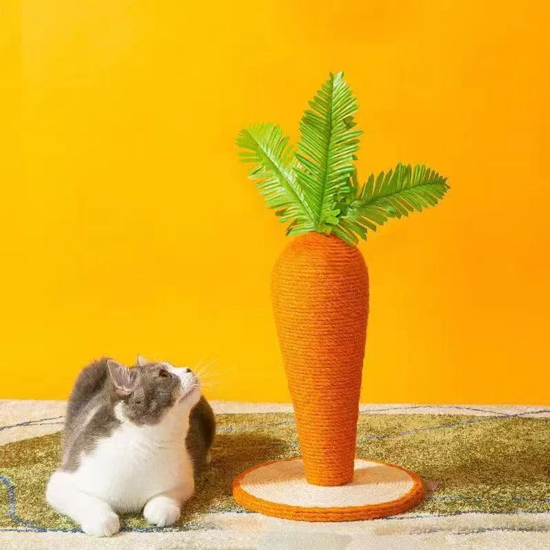 carrot-shaped cat scratcher