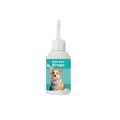 Oticbliss Pet Ear Drops for Dogs & Cats – Gentle Ear Cleaner to Remove Wax, Dirt & Debris with Silicone Bend Tip