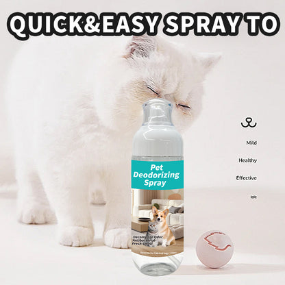 Poflab Pet Deodorizing Spray – Natural Odor Remover Safe for Pets & Home, Fragrance-Free