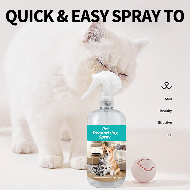 Poflab 500ml Pet Deodorizing Spray – Natural Odor Remover, Fragrance-Free, Safe for Pets & Home