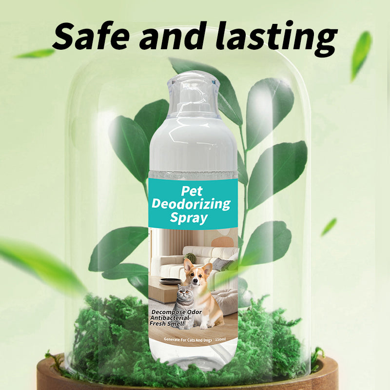Poflab Pet Deodorizing Spray – Natural Odor Remover Safe for Pets & Home, Fragrance-Free