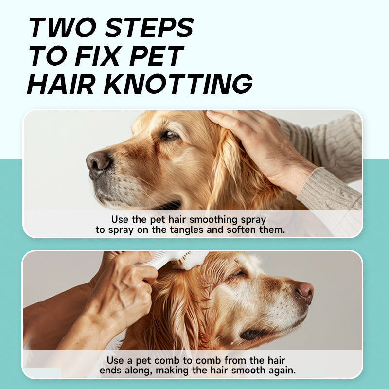 Pet Fur Detangle Spray for Dogs & Cats – 100ml Moisturizing & Antistatic Formula to Untangle Knots, Nourish & Smooth Fur