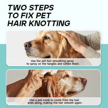 Pet Fur Detangle Spray for Dogs & Cats – 100ml Moisturizing & Antistatic Formula to Untangle Knots, Nourish & Smooth Fur