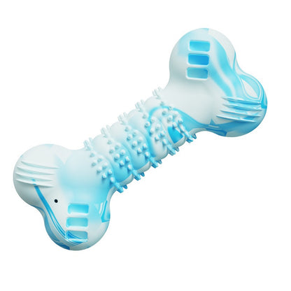 Colorful Spur Squeaky Dog Bone Toy - Teeth Cleaning & Interactive Play