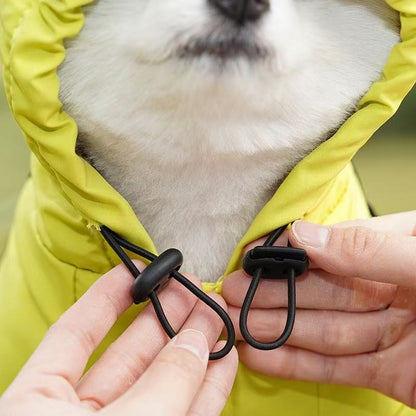 Small Dog Winter Four-Legged Coat - Waterproof Windproof Cold-Resistant Wear-Resistant Pet Warm Jacket (Yellow/Green)