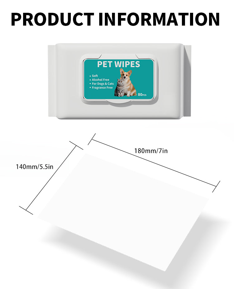 Ultra Thick Pet Wipes for Dogs & Cats – Hypoallergenic, Grape Seed Oil Infused, Alcohol-Free & Fragrance-Free