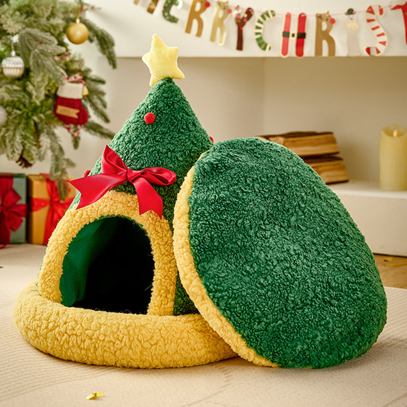 Christmas Winter Warm Cat Bed