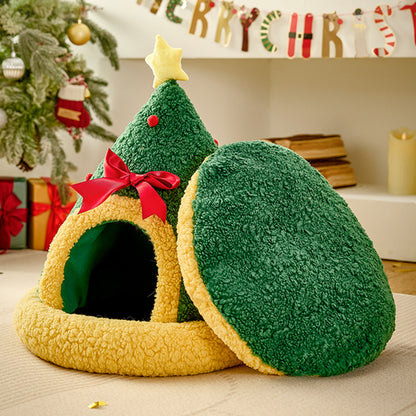Christmas Winter Warm Cat Bed
