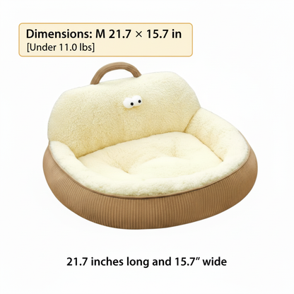 Enclosed Warm Cloud Cotton Pet Bed – Multiple Sizes for Small/Medium/Large Dogs & Cats (Up to 55.1 lbs)
