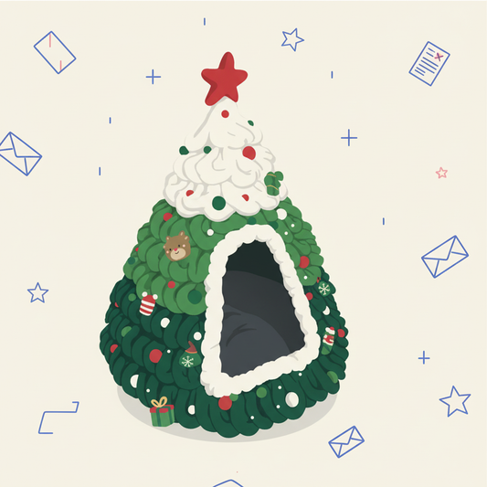 Christmas Tree Cat Bed