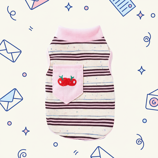 Striped vest, hairless cat clothes