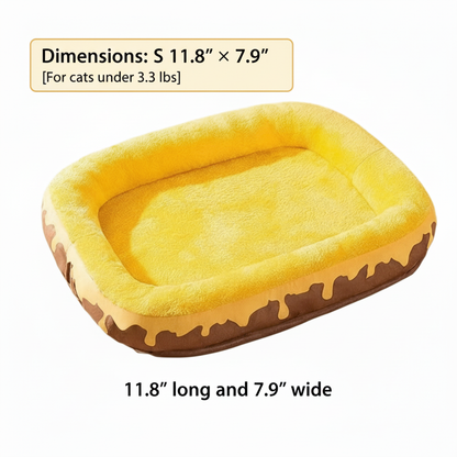 Cheese Melt Cloud-Touch Pet Bed: Soft & Warm Nest for Small to Medium Dogs & Cats