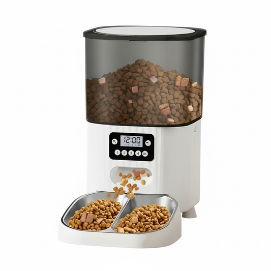 4.5L Automatic Pet Feeder – BPA-Free Timed Feeding Dispenser with Dual Stainless Steel Bowls for Dogs & Cats