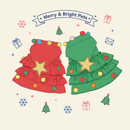 Autumn & Winter New Style Pet Cape - 2 Colors Christmas Costume Cloak for Cats & Dogs | Holiday Outfit