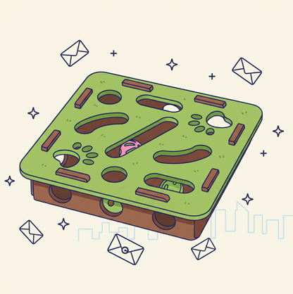 Cat toy maze hole-digging felt box