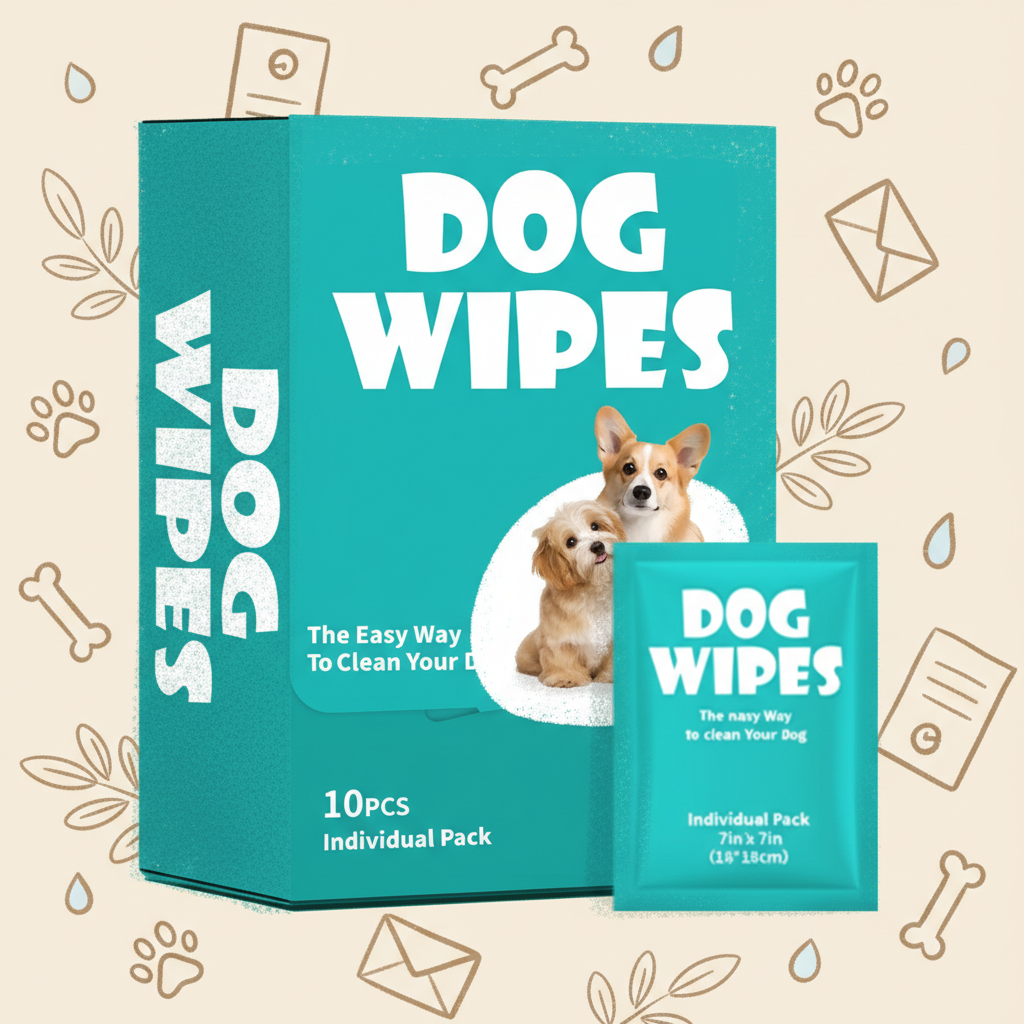 Multi-Purpose Pet Wipes for Dogs & Cats – 10 Individually Packed 7x7in Wipes, Deep Cleansing & Nourishing for Anytime, Anywhere Use