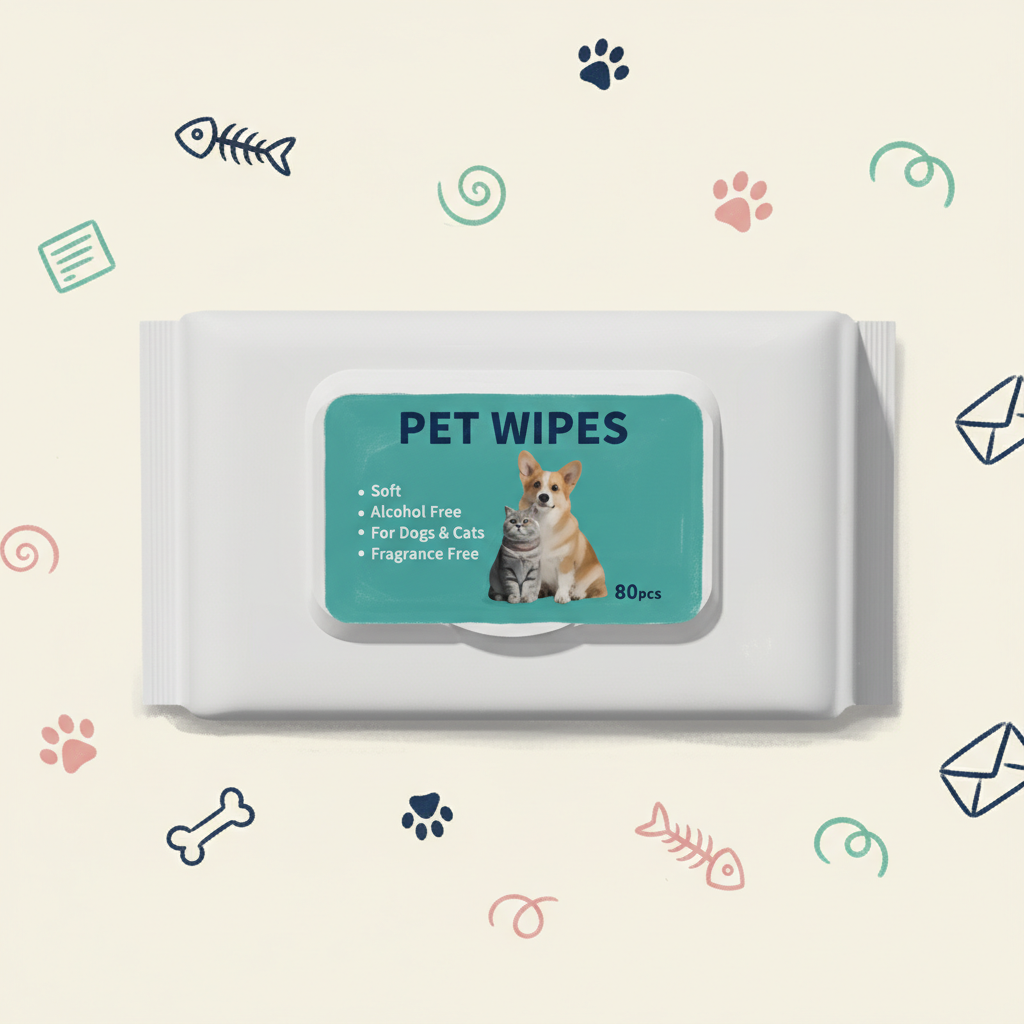 Ultra Thick Pet Wipes for Dogs & Cats – Hypoallergenic, Grape Seed Oil Infused, Alcohol-Free & Fragrance-Free