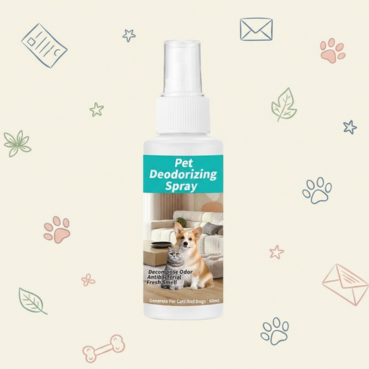 Pet Deodorizing Spray for Cats & Dogs – Natural Odor Remover Safe for Pets & Home
