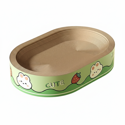 65cm Extra-Large Cardboard Cat Bed & Scratcher - Play & Sleep 2-in-1 for Fat Cats