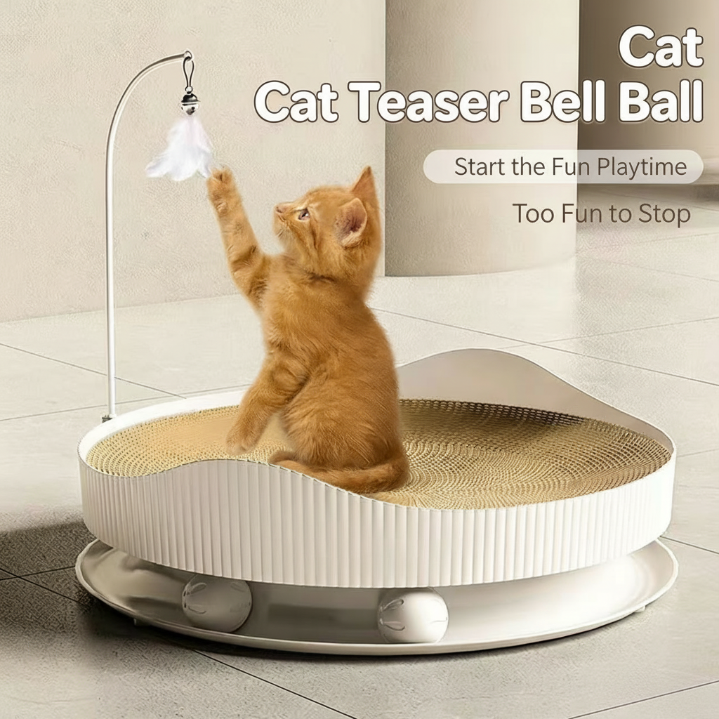 PawsClaws Premium Cat Scratcher Pad - Durable Corrugated Cardboard Scratching Board with Catnip for Indoor Cats (Multiple Sizes)