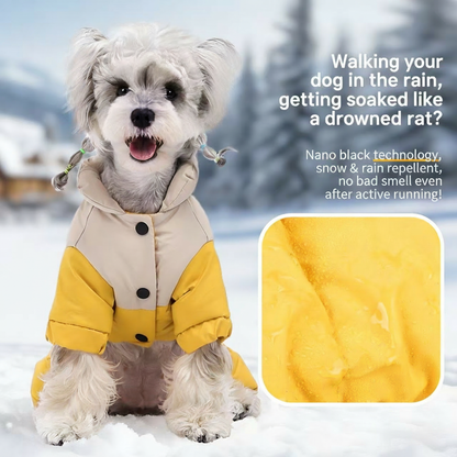 Graphene Heated Dog Winter Coat Waterproof Windproof Pet Jacket with Leash D-Ring S-3XL
