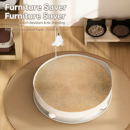 PawsClaws Premium Cat Scratcher Pad - Durable Corrugated Cardboard Scratching Board with Catnip for Indoor Cats (Multiple Sizes)