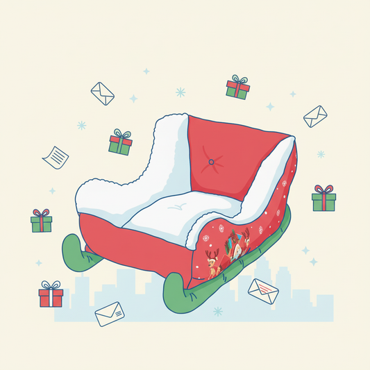 Christmas Pet Nest - Sled Design Winter Bed for Dogs & Cats | Deep Sleep, Soft & Safe, Removable Washable, Warm Winter Shelter