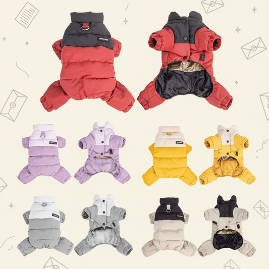 Graphene Heated Dog Winter Coat Waterproof Windproof Pet Jacket with Leash D-Ring S-3XL