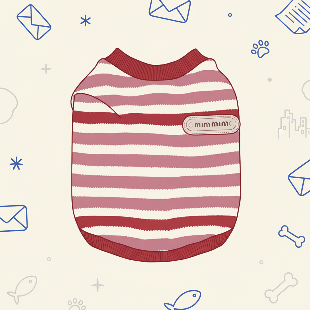 Basic Style Of Small Dog Striped Vest Clothing