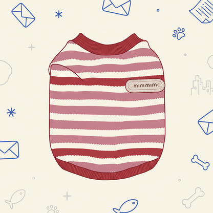 Basic Style Of Small Dog Striped Vest Clothing