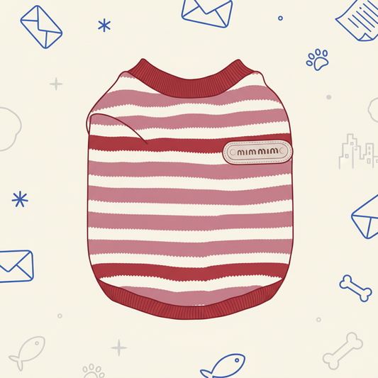 Basic Style Of Small Dog Striped Vest Clothing