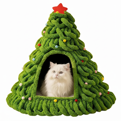 Christmas Tree Cat Bed